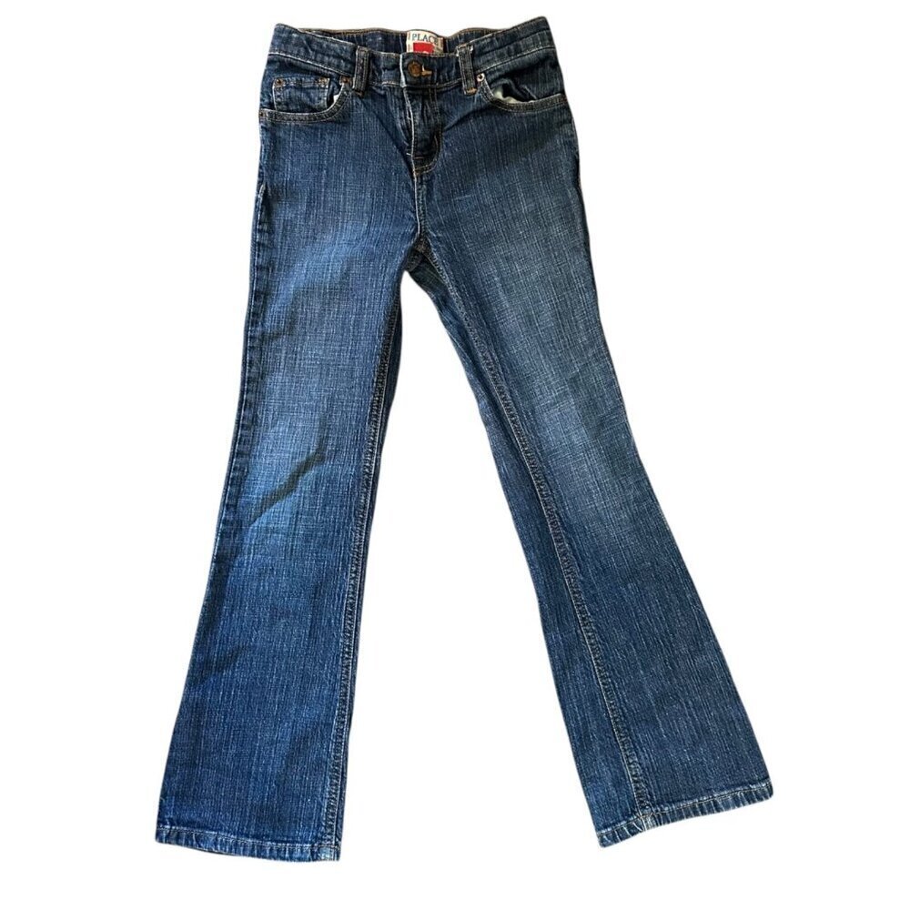 The Childrens Place Girls Bootcut Stretch Blue Jeans Size 10